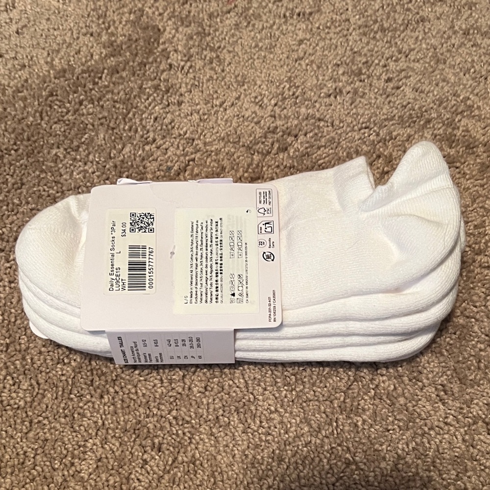 lululemon athletica White Casual Socks - 3 Pack - Picture 4 of 5